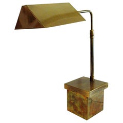 Vintage American Modern Brass Desk Lamp, Cedric Hartman, 1950s