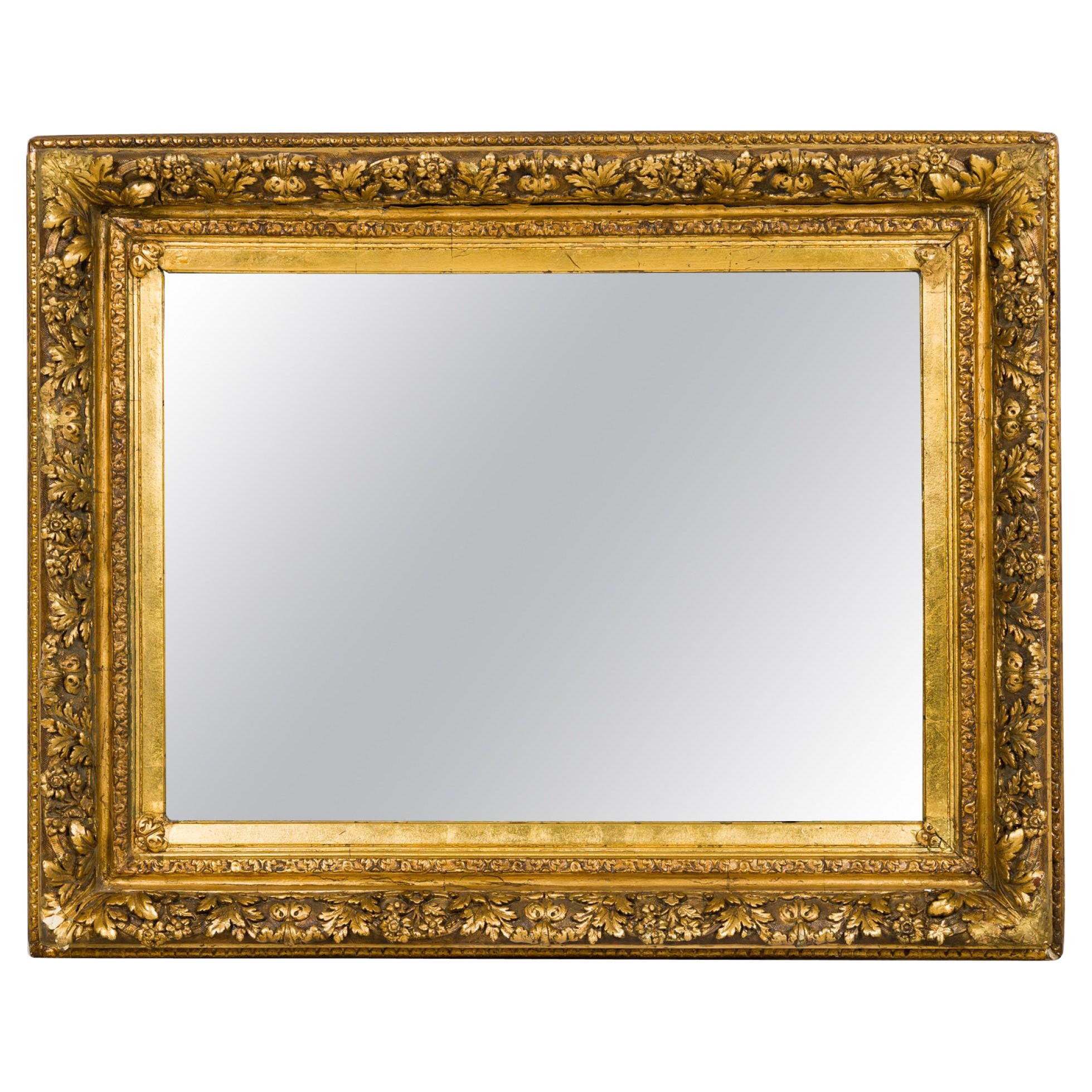 French Victorian Gilt Wall Mirror