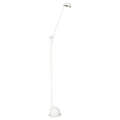 Italian modern directional white metal and plastic floor lamp, 1980s