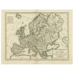 Politische Karte von Europa: Anfang des 19. Jahrhunderts, aus dem Tardieu-Atlas von 1802