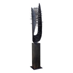 Monumental & Unique James Bearden 'Venus' Voids Series Sculpture Blackened Steel