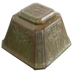 Tiffany Studios Chinese Pattern Bronze Inkwell