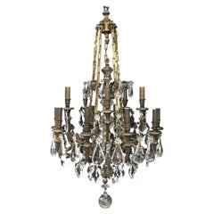 Lustre en bronze et cristal de Baccarat