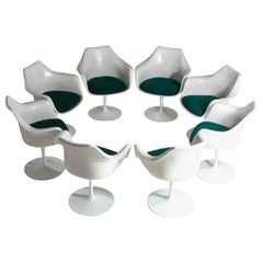 Large set of 8 tulip armchairs by Eero Saarinen for Knoll International, 1970s