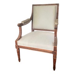 Louis XVI style "à la reine" Armchair - carved beech - France Napoleon III 19th