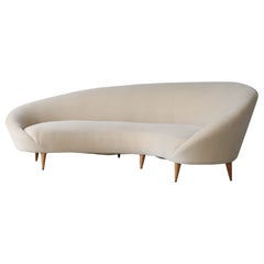 Curved Sofa Attributed to Federico Munari, Italy, 1950s