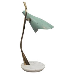 Mid Century Table Lamp With Marble Foot by Oscar Torlasco, Italy 1955