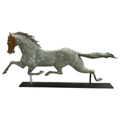 Running Horse Weathervane in Patinated Copper & Zinc