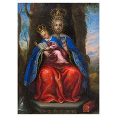 Our Lady of Valvanera, Oil on Copper. Spain, 17th century.