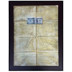 Mixed Media Painting After Roman Vitruvius 1stC BC Writings 