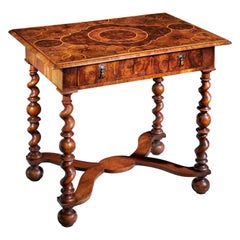 17th Century William and Mary Olive Oyster Table, Circa 1680-1700