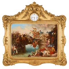 Large Orientalist Musical Picture Clock after Krafft