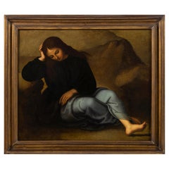 ITALIAN SCHOOL "SAINT JOHN THE SLEEPING EVANGELIST" 17th Century