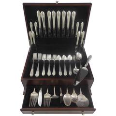 Pointed Antique by R&B/D& H Sterling Silver Flatware Service Set Service 57 Pcs