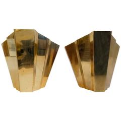 Pair of Art Deco Style Sconces by Egoluce, Italy