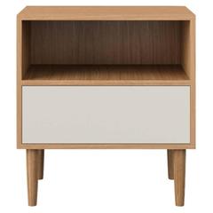 Mid Century Modern White Oak Nightstand