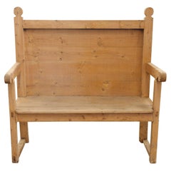 19th Century Pine Bench from Spain