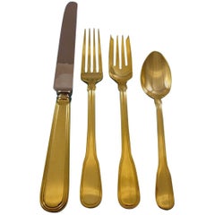 Hamilton Gold by Tiffany & Co. Sterling Silver Flatware Set Service 6 Vermeil