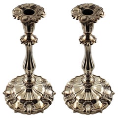 Pair of 19th Century Sterling Silver Candlesticks