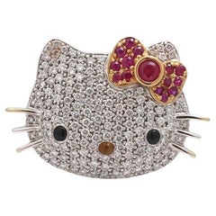 Kimora Lee Simmons for Sanrio Hello Kitty Diamond and Gem Stone Ring