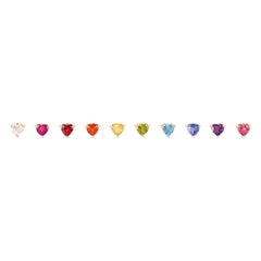 Rainbow Heart Stud Earrings 'Single Earing'