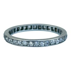 Art Deco Era Platinum Diamond Full Eternity Band Ring