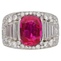 Bulgari Natural Unenhanced Burmese Ruby Diamond Ring