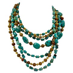 Jose and Maria Barrera Necklace from Estate of Writer Jackie Collins Turquoise