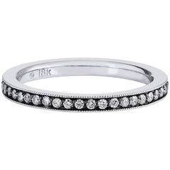 Diamond Eternity Band Ring White Gold with Black Rhodium 0.31 Carat 5