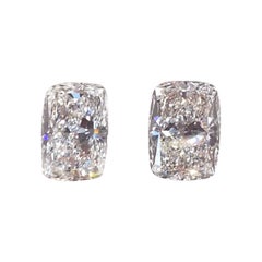 Emilio Jewelry Gia Certified 20.00 Carat Diamond Stud Earrings 