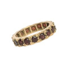 Art Deco Garnet and 9 Carat Gold Eternity Band