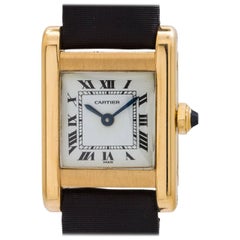 Vintage Cartier Ladies Yellow Gold Tank Normale Manual Wristwatch, circa 1970s