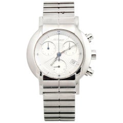 St Dupont stainless Steel Chronograph Water resistant Quartz Wristwatch