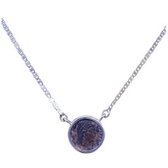 Authentic Roman Coin Silver Necklace