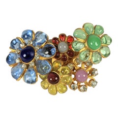 Chanel Maison Gripoix Flower Cluster Brooch