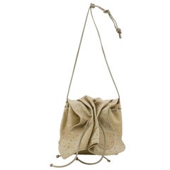 Carlos Falchi Beige Ostrich Mini Sac, 1980s 