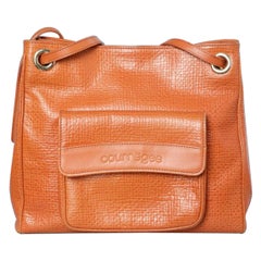 Orange synthetic  textured leather shoulder bag Courrèges 