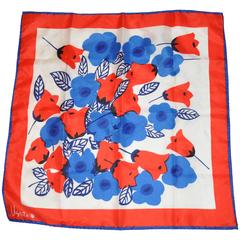 Vera Bold Multi-Color Floral Silk Scarf