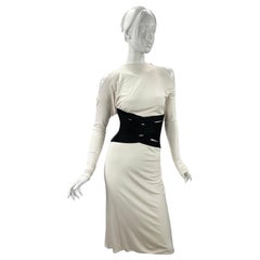 F/S 2001 Vintage Tom Ford für Yves Saint Laurent Laufstegkleid mit Bondage-Gürtel