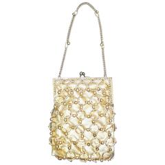 Swinging 1960's Walborg Gold Chain Mail Evening Handbag