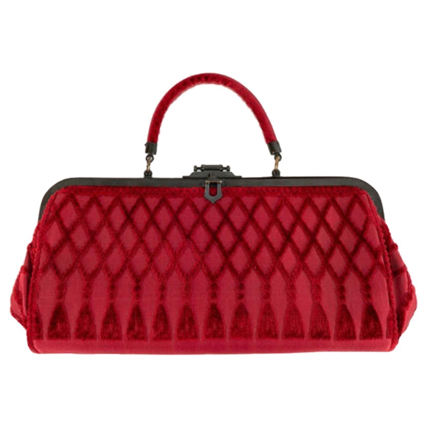 Roberta Di Camerino Red Velvet Bag