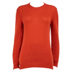 Marni Orange Kaschmirstrick Ombré Schulter Pullover Größe L