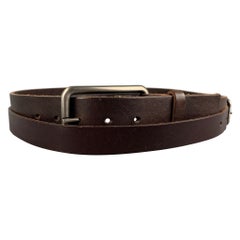 DIRK BIKKEMBERGS Size 30 Brown Leather Double Buckle Belt