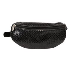 Stephane Kelian Black Leather Woven Belt Bag 