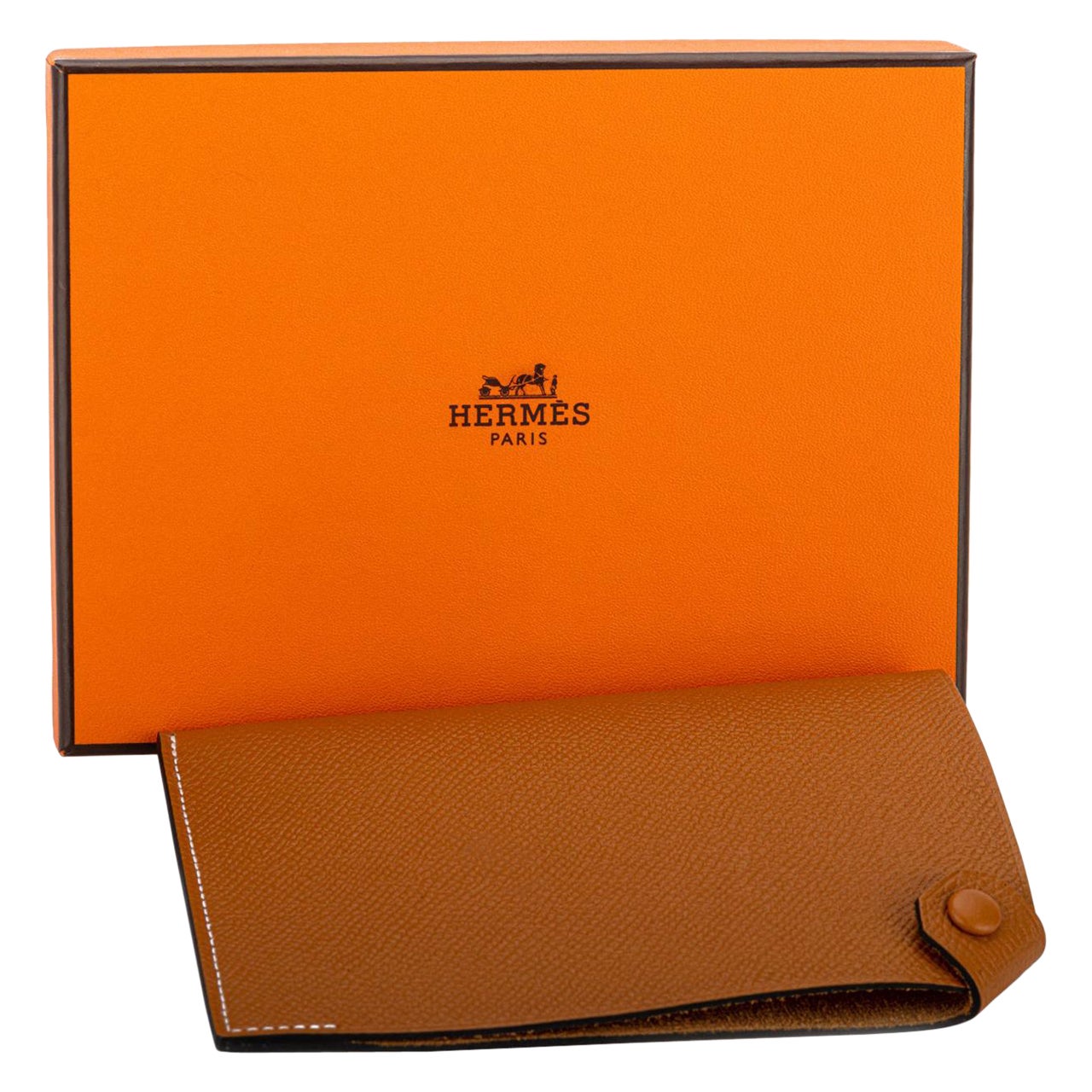 New in Box Hermès Gold Epsom Passport Cover