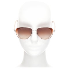 STELLA MCCARTNEY SM3011 silver nude frame brown ombre lens sunglasses