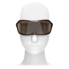 rare MAISON MARTIN MARGIELA Incognito brown tortoise shield visor sunglasses