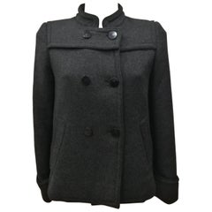 Red Valentino Virgin Wool Grey Coat