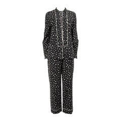 Dolce & Gabbana Polka Dot Silk Pyjamas Set Size M