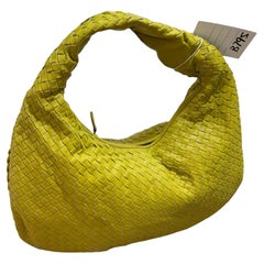 Bottega Veneta Veneta Hobo Medium Yellow Intrecciato Leather Bag 47cm